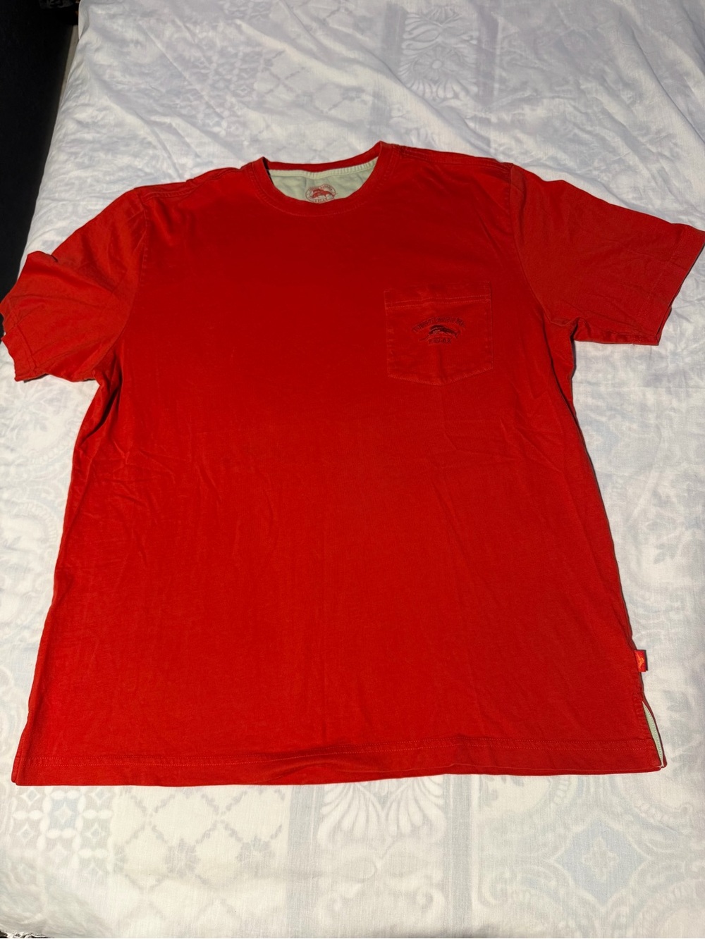 Tommy Bahama orange Short-Sleeve Pocket Tee size L